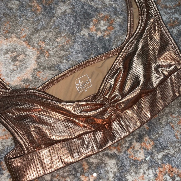 ❌ SOLD ❌ NWT GOLDEN RULE RIBBED BIKINI SET - Bronze - Picture 8 of 9